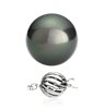 Tahitian Cultured Pearl Strand Necklace in 18k White Gold (9-10mm)